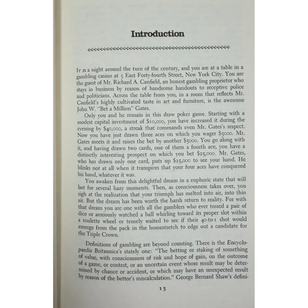 John K HUTCHENS The Gambler's Bedside Book 1977 Combo of Fiction & Nonfiction